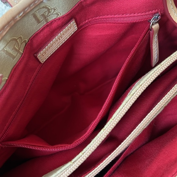 Vintage Dooney & Bourke Signature Monogram DB Logo Canvas/Leather Shoulder Bag - Picture 9 of 13